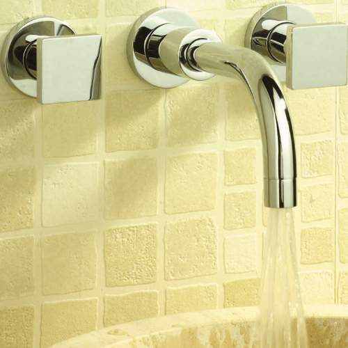 Additional image for 3 Faucet hole wall mounted basin mixer.