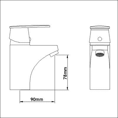 Additional image for Single lever mono basin mixer faucet.