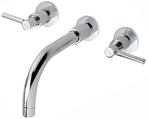 Additional image for 3 Faucet Hole Wall Mounted Bath Faucet With Lever Handles.