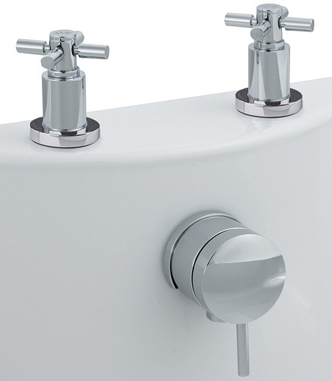 Additional image for Freeflow Bath Filler, Cross Handles With Pop Up Waste.