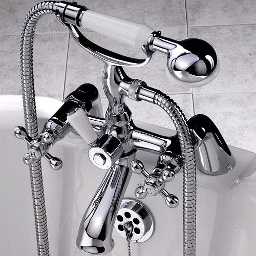 Additional image for Bath Shower Mixer with Small Handset (Chrome)