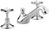 Bristan 1901 Three Hole Basin Mixer Faucet & Pop Up Waste, Chrome Plated.