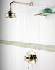 Bristan 1901 Traditional Thermostatic Shower Valve And Shower Head, Gold.
