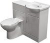 Roma Furniture Complete Vanity Suite In White, Right Handed. 925x830x300mm.