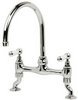 Kitchen Classically styled period faucet for 2 hole sink.