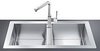 Smeg Sinks 2.0 Bowl Stainless Steel Flush Fit Kitchen Sink.