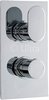 Ultra Flume Twin Concealed Thermostatic Shower Valve (Chrome).
