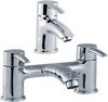 Ultra Series 170 Basin Mixer & Bath Filler Faucet Set (Chrome).
