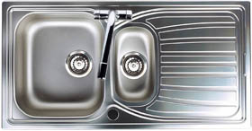 Astracast Sink Alto 1.5 bowl satin polished kitchen sink.