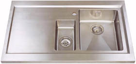 Astracast Sink Bistro 1.5 bowl sit on work centre with left hand drainer & extras.