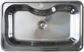 Astracast Sink Olympus 1.0 bowl polished stainless steel kitchen sink.