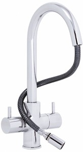 Astracast Contemporary Shannon 421 mono kitchen mixer faucet, pull out rinser.