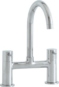 Astracast Contemporary Shannon bridge kitchen mixer faucet.