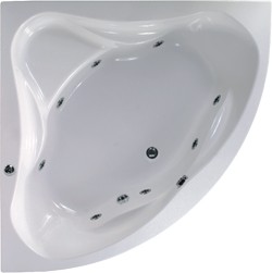 Aquaestil Ambassador Corner Whirlpool Bath. 8 Jets. 1400x1400mm.