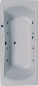 Aquaestil Arena Double Ended Whirlpool Bath. 8 Jets. 1800x800mm.