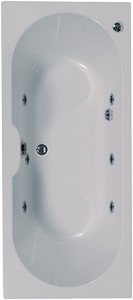 Aquaestil Calisto Double Ended Whirlpool Bath. 6 Jets. 1800x800mm.