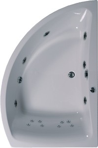 Aquaestil Comet Aquamaxx Corner Whirlpool Bath. 14 Jets. Right Handed.