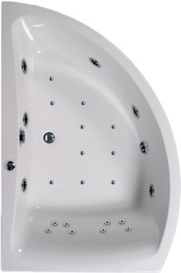 Aquaestil Comet Eclipse Aquamaxx Corner Whirlpool Bath. 24 Jets. Left Handed.