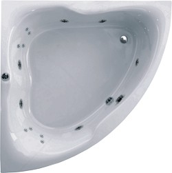 Aquaestil Gloria Corner Turbo Whirlpool Bath. 14 Jets. 1500x1500mm.