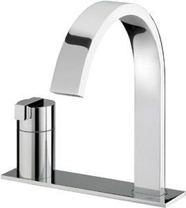 Bristan Chill Bath Filler with Single Lever Control and Mounting Plate.