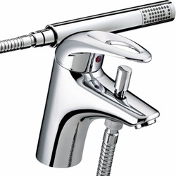 Bristan Java One Faucet Hole Bath Shower Mixer Faucet With Shower Kit (Chrome).