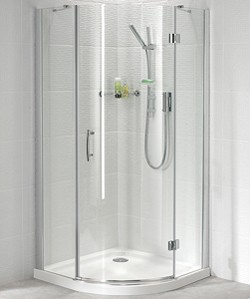 Bristan Java 800mm Quadrant Shower Enclosure With Hinged Door (Silver).