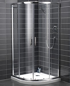Bristan Java 800mm Quadrant Shower Enclosure With Sliding Doors (Silver).