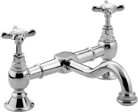 Bristan 1901 Bridge Basin Mixer Faucet, Chrome Plated.