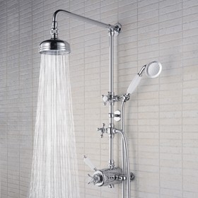 Bristan 1901 Traditional Thermostatic Shower Valve With Rigid Riser, Chrome.