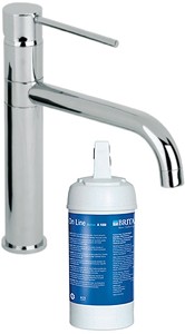 Mayfair Kitchen Kitchen Faucet With Brita On Line Active Filter Kit (Chrome).