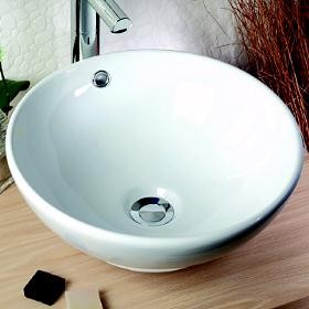 Lecico Bowls Round Free-Standing Bowl with no faucet holes. 420x420x173mm