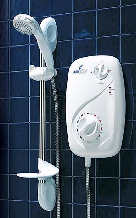 Galaxy Showers Aqua 2000 8.5kW in white & chrome.