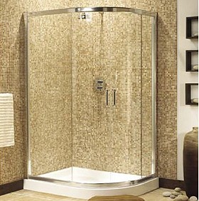 Image Ultra 1000x800 offset quadrant shower enclosure, sliding doors.