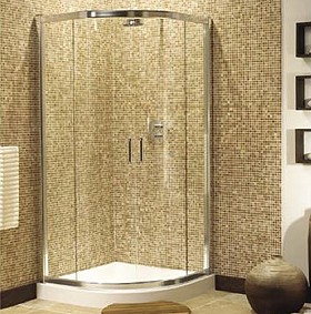 Image Ultra 900 curved quadrant shower enclosure with sliding doors.