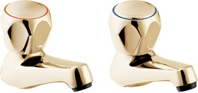 Deva Profile Basin Faucets (Gold, Pair).