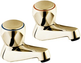 Deva Profile Bath Faucets (Gold, Pair).
