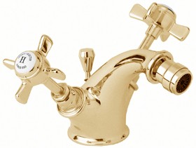 Deva Imperial Mono Bidet Mixer Faucet With Pop Up Waste (Gold).