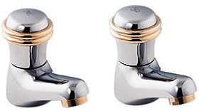 Deva Senate Basin Faucets (Pair, Chrome And Gold).