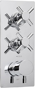 Deva DTV3 Thermostatic TMV2 1/2" Triple Concealed Shower Valve (Chrome).