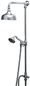 Vado Westbury Traditional rigid riser kit in chrome with 6" head.