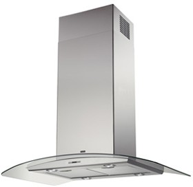 Franke Cooker Hoods Glass Curved Island Hood. Size 900mm x 650mm.