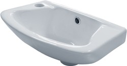 Hydra Wall Hung Basin & Brackets (1 Faucet Hole).  Size 460x280mm.