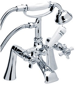 Hydra Eton Traditional Bath Shower Mixer Faucet With Shower Kit (Chrome).