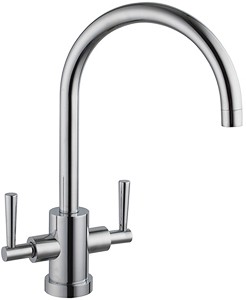 Hydra Ruby Kitchen Faucet With Twin Lever Controls (Chrome).