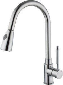 Hydra Lily Kitchen Faucet With Pull Out Spray Rinser (Chrome).