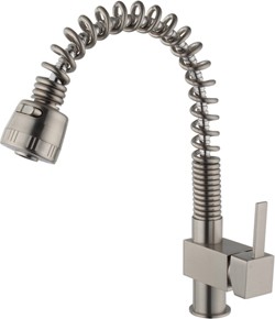 Hydra Hannah Kitchen Faucet With Pull Out Spray Rinser (Brushed Steel).