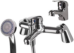 Hydra Ness Basin & Bath Shower Mixer Faucet Set (Free Shower Kit).