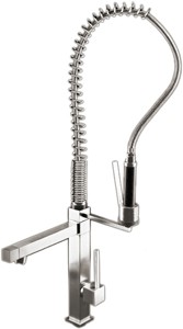 Hydra Professional Kitchen Faucet With Rinser And Swivel Spout. 750mm High.