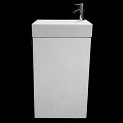 Hydra Cloakroom Vanity Unit With Basin (White), Size 450x860mm.