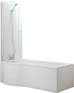 Hydra Complete Shower Bath (Left Hand). 1700x750mm.